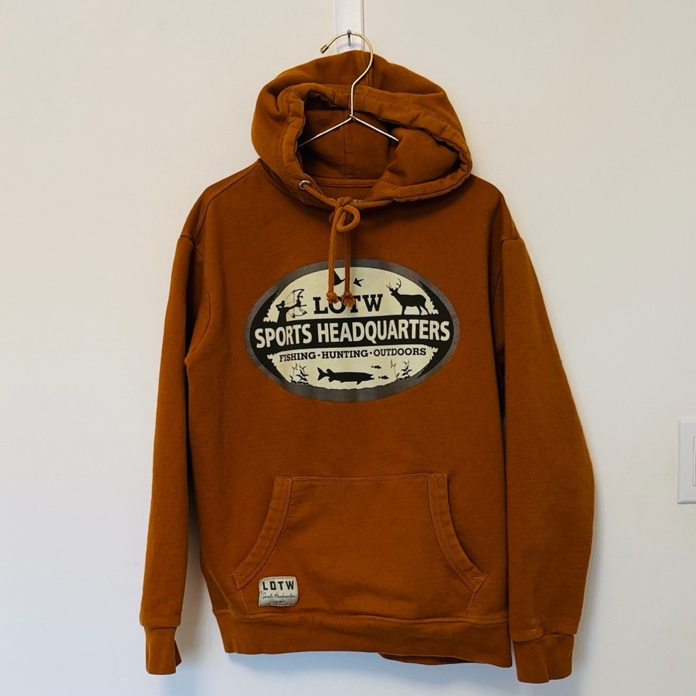 Men’s Small Sports Headquarters Brown Hoodie 🦌